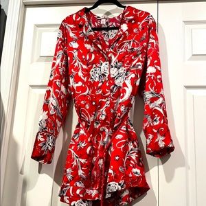 Silk sexy pj romper